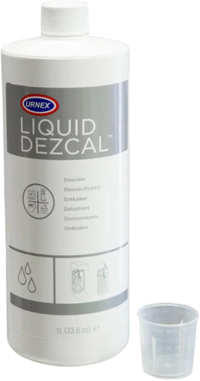 Urnex Liquid Dezcal Activated Descaling Solution - 33.6 Ounce (8 Uses) - For Use With Keurig 1.0/2.0, Home Coffee and Espresso Machines, Kettles, Garment Steamers
