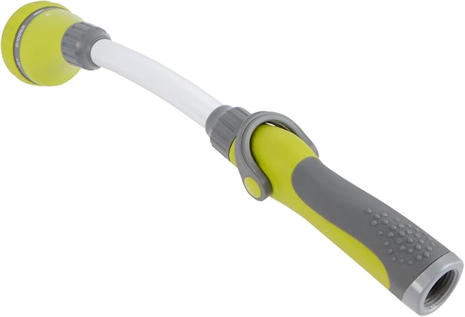 Watering Wand - The Relaxed Gardener 15" Garden Hose Nozzle Sprayer 8 Adjustable Spray Patterns and Thumb Control Shut Off Valve