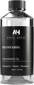 Hotel Scents Diffuser Oil Mantasha 500ml – Inspired by Sauvage Eau de Parfum – Bergamot, Pepper & Geranium – Luxury Scent Refill for Home – Essential Oil for Waterless & Ultrasonic Diffuser