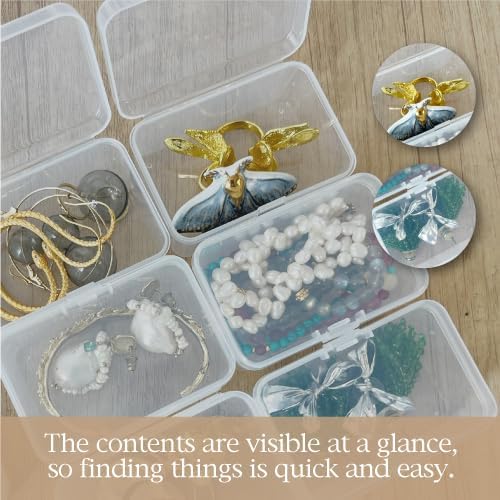 12-in-1 Multi-Functional Plastic Jewelry Organizer Box | Bead Storage Organizer with 12 Removable Compartments | Travel-Friendly Craft Organizer Box for Daily Jewelry Management (Big Box (2 pack))