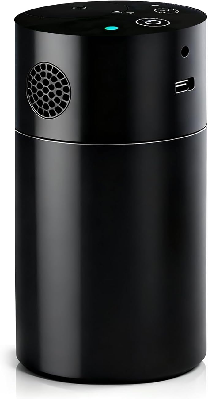 Smart AI Control Waterless Scent Diffuser Starter Kit - Alloy Atomization System, Rechargeable Hotel Scent Diffuser, 1500 Sq Ft Coverage, for Home, Large Room, Spa, Cream (Voice Control)