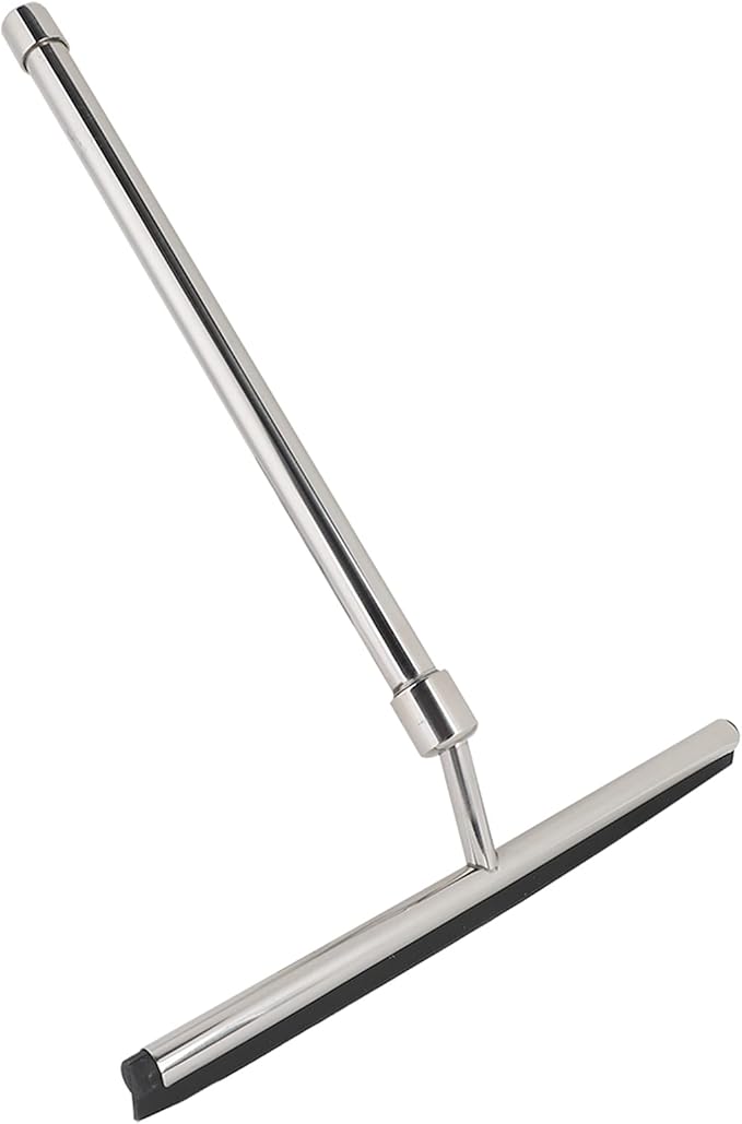 Extendable Stainless Steel Squeegee Telescoping Shower Glass & Window Cleaner with Scraper Blade for Bathroom Car Mirror Tile Professional Reach Tool with Adjustable Handle