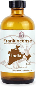 Frankincense Essential Oil - Direct from Madhya Pradesh, India - Pure Essential Oil for Diffusers and Aromatherapy | 100% Pure Therapeutic Grade Natural Aceite de Incienso (8oz)