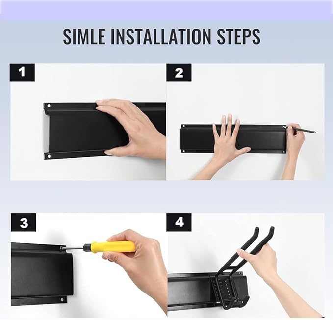 JXQAZC Garage Wall Organizers,Tool Hangers for Garage,Garden Tool Rack Wall Mount,Yard Tool Organizer for Garage,Garage Wall Mount(3 Boards 6 Double Layer Heavy Hooks)