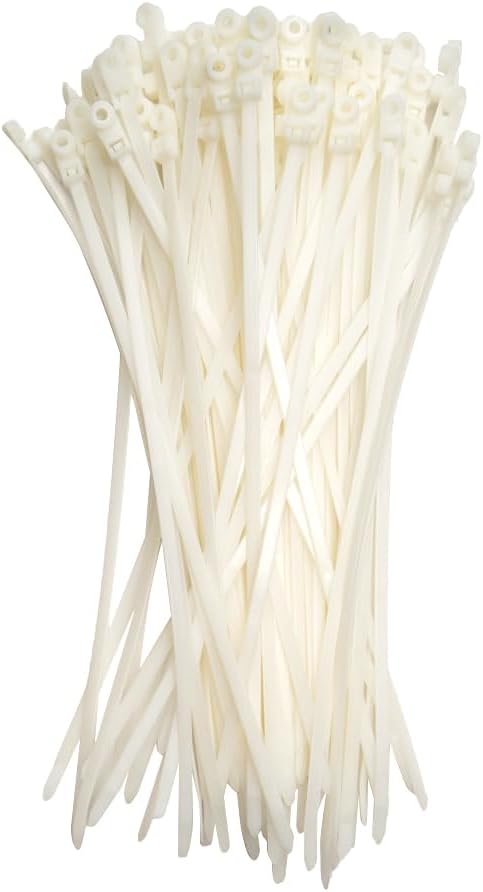 ZipTie.com 15-Inch Natural Zip Ties With Screw Hole - 120-lb Tensile Strength Cord Management & Secure Mounting - UL 21 Listed Tie Wraps - Indoor & Outdoor Multi-Purpose (100-Pack)