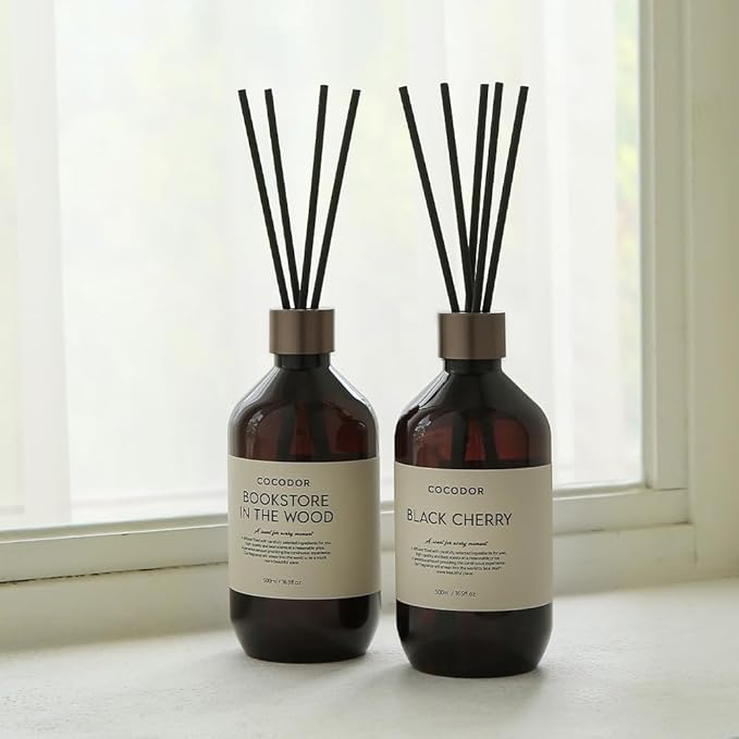 COCODOR Premium Reed Diffuser/Garden Lavender/16.9oz(500ml)/1 Pack/Fragrance Scent Essential Oil Stick Diffuser Set for Bedroom Bathroom Home Décor