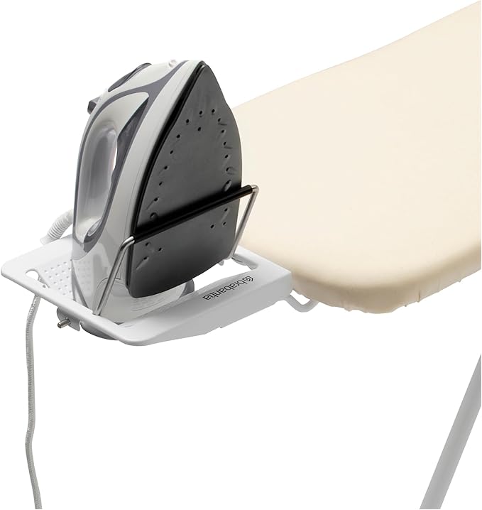 Brabantia - Ironing Board B – Flexible Iron Rest – Adjustable Height – Non-Slip Rubber Feet – 100% Fairtrade Cotton Cover with Foam Padding – Foldable – Soothing Sea – Size B (49 x 15 in)