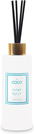 COCO by Stone 5oz Reed Diffuser (Stone Fruit) Luxury Scented Oil Diffuser Aromatherapy, Reed Diffusers for Home, Diffusing Oil Fragrance,Fragrance Products, Reed Diffusers for Home, Vegan