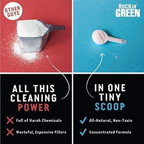 Rockin’ Green Active Wear Laundry Detergent - Unscented Laundry Detergent Powder & Odor Eliminator - Workout Clothes & Sportswear - Safe for Sensitive Skin - 90 Loads