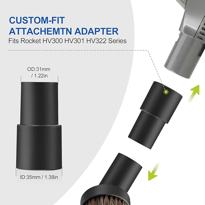LANMU 1 1/4 Inch(32mm) Vacuum Attachments Compatible with Shark Navigator Lift-Away NV360 NV352 NV356E, NV501 & Rocket HV301 HV322 Vacuum, Accessories Kit with Adapter for Home, Car Interior Cleaning