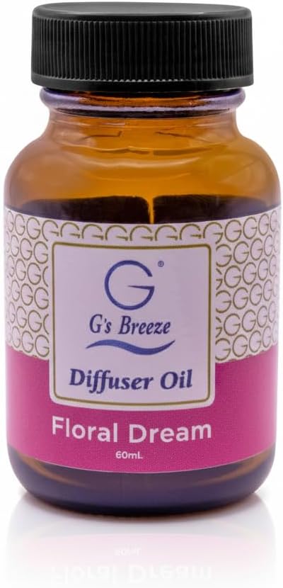 G's Breeze Floral Dream Diffuser Oil – 60ml Soft & Soothing Floral Dream Scent, Long-Lasting Aroma for Nurseries, Bedrooms, & Living Rooms, Easy Refill for Fragrance Oil Diffuser