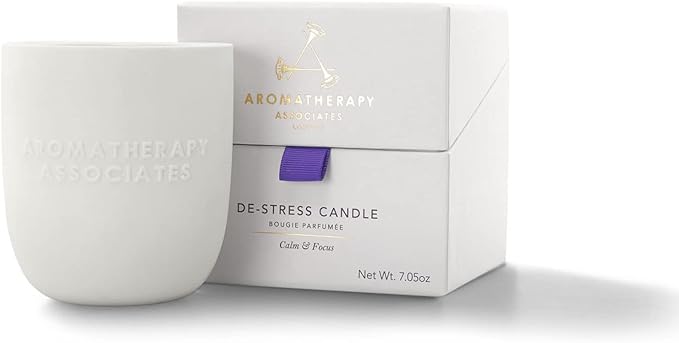 Aromatherapy Associates De-Stress Candle. Hand Poured Vegan Wax to Feel Calm and Focused. Crafted with Frankincense and Chamomile Essential Oils. 40 Hour Burn Time (7.05 oz)
