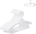 30 Pack Baby Hangers, 11"-14" Adjustable Infant Hangers, Non-Slip Kids Hanger, Space Saving Plastic Hanger for Girl Boy Toddler Kids Child (White)