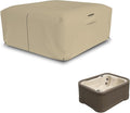 Seal Skin Covers Waterproof Hot Tub Cover, Heavy Duty Outdoor Spa Protector with Air Vents, Padded Handles, Adjustable Cord, Straps & All Weather Protection (Beige, 76"L x 76"W x 20"H)