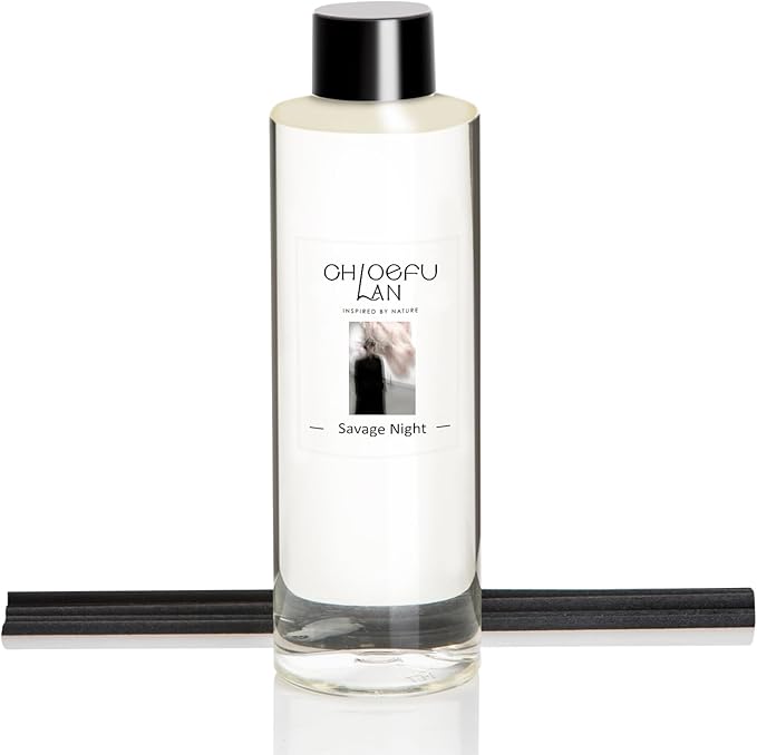 Chloefu LAN Savage Night Scented Oil Diffuser Refill 6.76 fl oz Natural Scented Oil, Woody Aromatic Home Fragrance for Daily Use, Air Freshener, 0% Alcohol, Blend to Promote Sleep & Relieve Stress