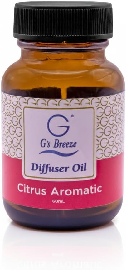 G's Breeze Citrus Aromatic Diffuser Oil - Energize and Cheerful Essence - Fruity Scent of Sun-Kissed Citrus Fruits for Vibrant Atmosphere – Ideal for Home & Office – Long-Lasting Aroma - 60 ML