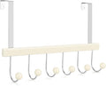 TOPIA HANGER Over The Door Hooks for Hanging, Towel Hooks Towel Racks for Bathroom, Coat Hooks Coat Rack Over The Door Organizer Hanging, Wooden Door Hangers for Coat Towel Hat Purse CT71W