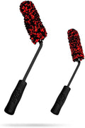 Ethos Wheel Brush for Car Detailing – Plush Rim Cleaner Brush, Car Cleaning Tire Brush Kit, Soft Wheel Cleaner Brushes, Rim Brushes for Cleaning Wheels, Wheel Cleaning Brush