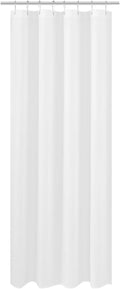 N&Y HOME Fabric Shower Curtain Liner Long Stall Size 48 x 78 inches, Hotel Quality, Washable, Water Repellent, White Bathroom Curtains with Grommets, 48x78