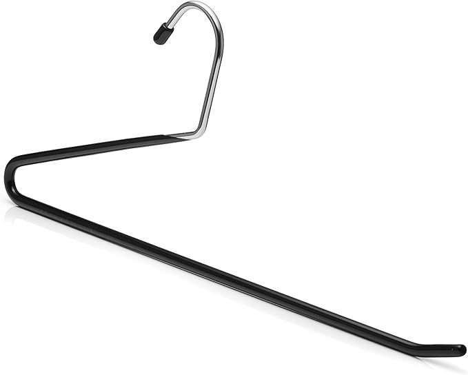 Open Ended Non Slip Pants Hangers - Metal Pant Hangers for Closet Organization - Space Saving Pants Hangers for Jeans, Trousers, Pants & Skirts – Pack of 40