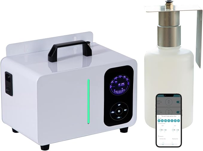 Waterless Diffuser Large 2000 ML, HVAC Scent Machine APP & WIFI & Touch Screen Control 7500 Sq.Ft Coverage, Aromatherapy Diffusers, Essential Oil Level Monitoring for Whole House & Hotel & Mall