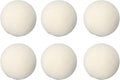Dryer Balls, 6pcs Wool Drying Balls, Reusable Static Reduction Time Saving Skin Friendly Softener for Clothes