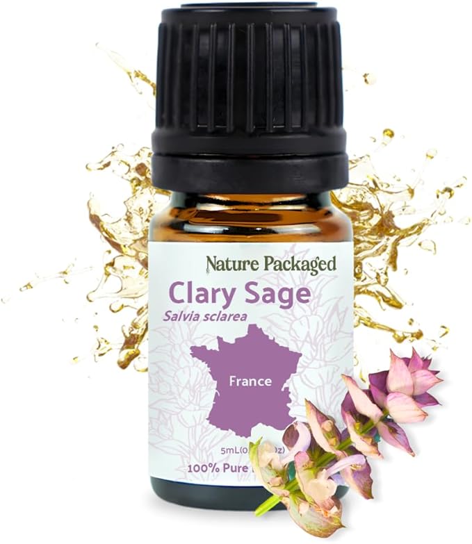 Clary Sage Essential Oil - Direct from France - Steam Distilled - Aceite de Salvia Esclarea for Aromatherapy, Massage, Diffuser, DIY Candle and Soap Making - 5ml