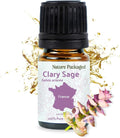 Clary Sage Essential Oil - Direct from France - Steam Distilled - Aceite de Salvia Esclarea for Aromatherapy, Massage, Diffuser, DIY Candle and Soap Making - 5ml
