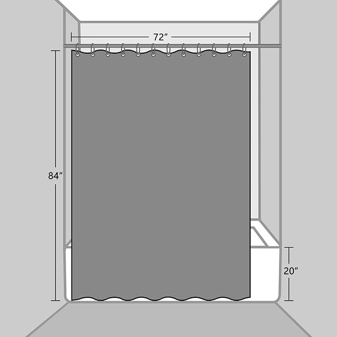 EurCross 72 x 84 inch Extra Long Clear Shower Curtain Liner with Geometric 3D Pattern, Heavy Duty EVA Plastic Waterpoof Curtains Liner for Bathroom,3 Bottom Magnets