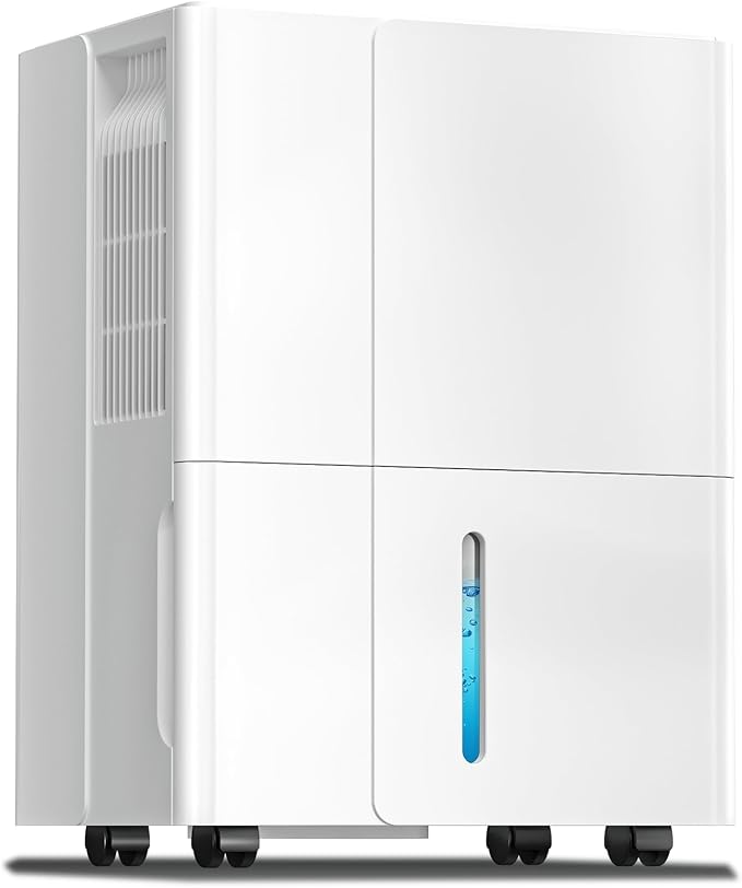 ZAFRO 55 Pint（max） 2500 Sq Ft Dehumidifier, Portable Dehumidifier with Drain Hose & Dry Clothes Mode, 38.7dB Ultra Quiet for Home, Large Room, Basement, Garage, Bathroom, Bedroom with Washable Filte