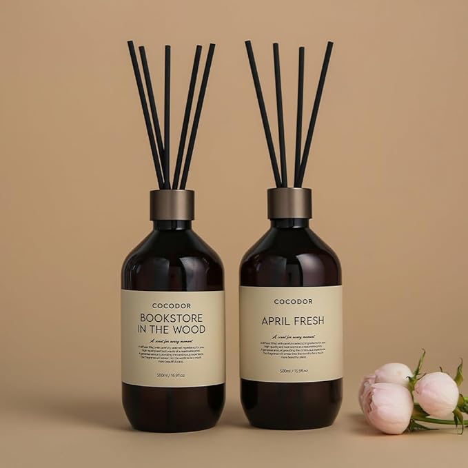 COCODOR Premium Reed Diffuser/Garden Lavender/16.9oz(500ml)/1 Pack/Fragrance Scent Essential Oil Stick Diffuser Set for Bedroom Bathroom Home Décor