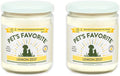 Pet's Favorite Pet Odor Candle, Clean Burning, Long Lasting Scented Candles with a Cotton Wick. (Lemon, Pack of 2)