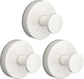 2026 Suction Cup Hooks for Shower, Towel, Home Storage, Window, Bathroom, Wreath, Kitchen, Class Door, Mirror, No-Drill Removable Heavy Duty up to 15 lbs Hook Holder (3 Pack, White)