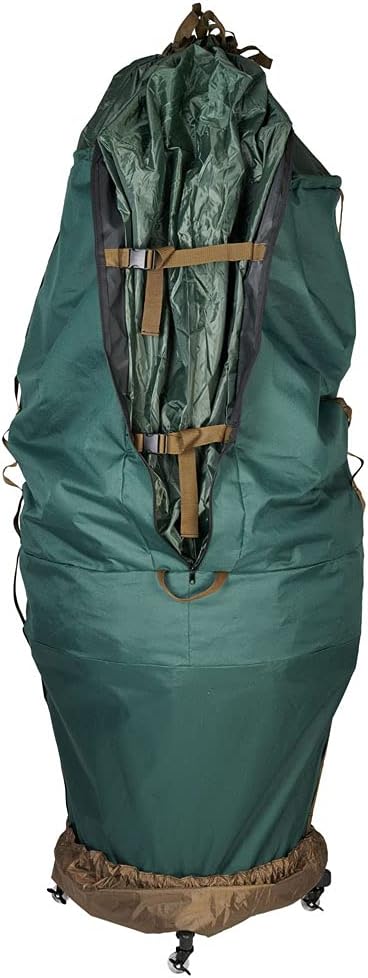 [Upright Tree Storage Bag] - Christmas Tree Storage Bag | Hold Artificial Trees up to 9 Feet Tall - Keep Your Fake Tree Assembled | Includes Rolling Tree Stand (9' - XLarge (Wide))