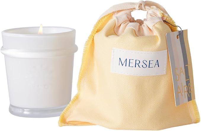 MERSEA Luxury Scented Candle with Sandbag - 6.5 Oz (40+ Hour Burn) (Saltaire)