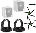 Drive Wheel Tires Compatible for iRobot Roomba s9 (9150) and s9+ (9550) Series Robot Vacuums (Includes 2 Side Brushes, 4 Drive Wheels, 2 Dust Bags, 1 Screwdriver)