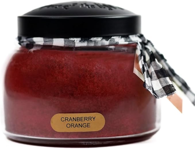 A Cheerful Giver - Cranberry Orange - 22oz Mama Scented Candle Jar with Lid - Keepers of The Light - 125 Hours of Burn Time, Gift for Women, Red