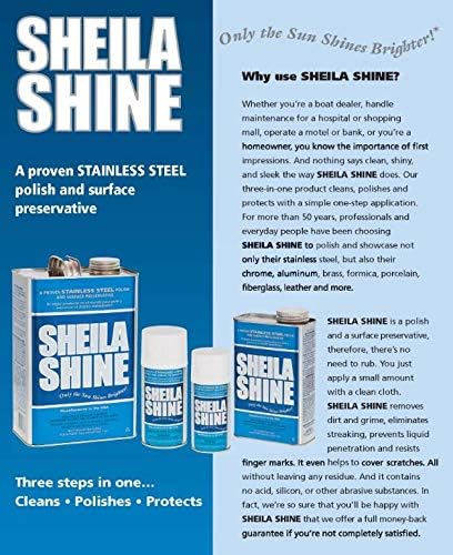 Sheila Shine Stainless Steel Cleaner and Polish (1 Gallon) – Cleans, Polishes & Protects Kitchen Appliances, Refrigerators, Sinks, Ovens & Grills – Stainless Steel Polish and Cleaner