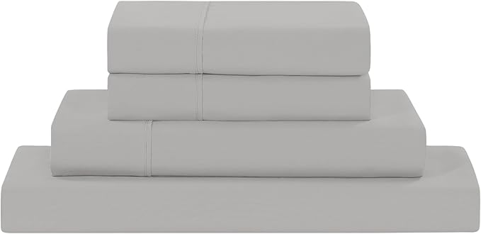 Modern Threads Soft Microfiber Solid Sheets - Luxurious Microfiber Bed Sheets - Includes Flat Sheet, Fitted Sheet with Deep Pockets, & Pillowcases Vapor Blue California King