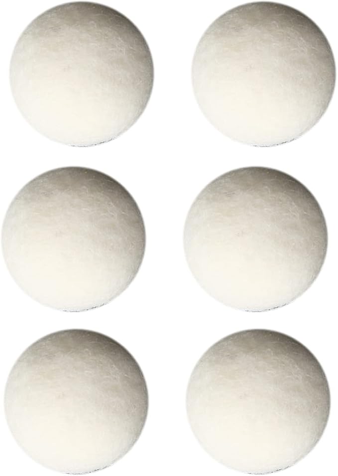 Dryer Balls, 6pcs Wool Drying Balls, Reusable Static Reduction Time Saving Skin Friendly Softener for Clothes