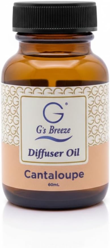 G's Breeze Cantaloupe Diffuser Oil – 60ml Soft & Soothing Cantaloupe Scent, Long-Lasting Aroma for Nurseries, Bedrooms, & Living Rooms, Easy Refill for Fragrance Oil Diffuser