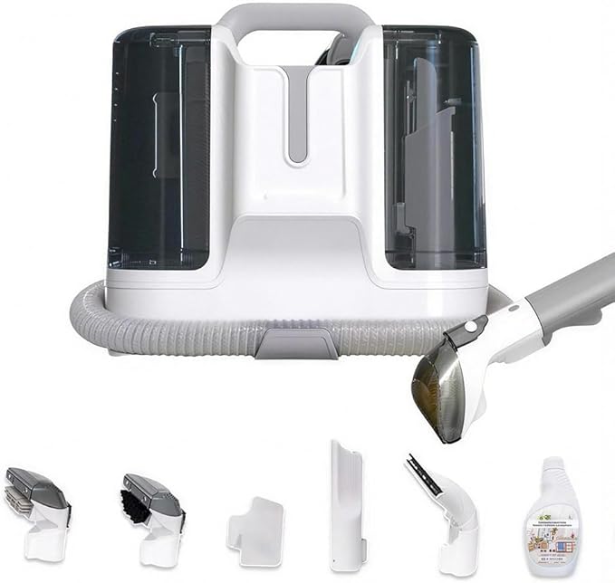 Carpet Cleaner Machine, Upholstery Portable StainRemover, Ordor & Stain & Spot Removr, Perfect for Pet Hair, Carpet, Area Rugs, Car and Coches, Strong Suction, White