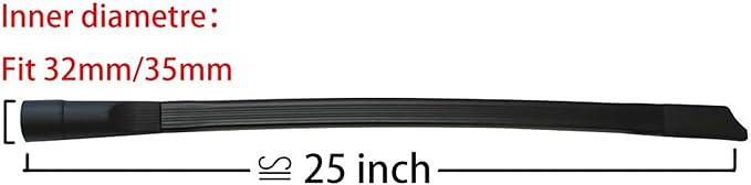 EZ SPARES 25-inch Flexible Crevice Cleaning Tool Replacement for Vacuum Hoses Accepting 1-1/4"(32mm) or 1-3/8"(35mm) Attachment for Home & Car Detailing Removable Brush Head Univeral