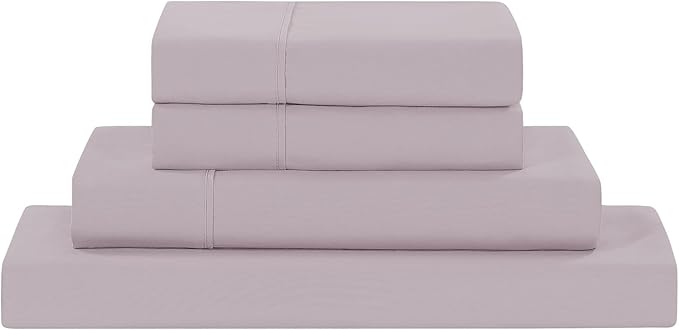 Modern Threads Soft Microfiber Solid Sheets - Luxurious Microfiber Bed Sheets - Includes Flat Sheet, Fitted Sheet with Deep Pockets, & Pillowcases Dusty Mauve King