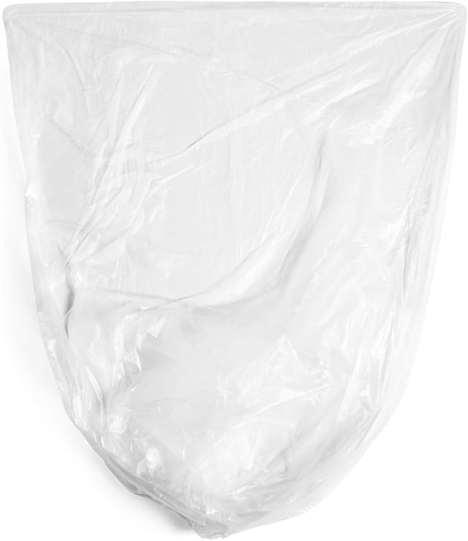Aluf Plastics High Density Trash Bags, 33 Gallon, 250 Count, 16 Micron (eq), 33" x 40", Clear, for Bathroom, Office, Industrial, Commercial, Janitorial, Municipal, Recycling