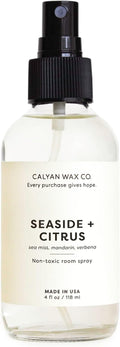 Calyan Wax Co. Seaside & Citrus Room Spray - Non Toxic Air Freshener - Natural Room Deodorizer with Essential Oils - Air Freshener Spray for Home - 4 fl oz