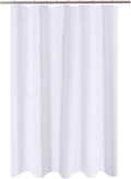 N&Y HOME Fabric Shower Curtain Liner 54 x 72 inches Bath Stall Size, Hotel Quality, Washable, Water Repellent, White Bathroom Curtains with Grommets, 54x72