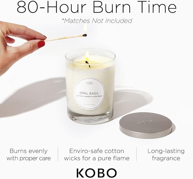KOBO Tuscan Sun Candle (11 oz) | 100% Pure Soy Candle | All Natural Scented Candle, Hand-Poured in USA | 80 Hour Long Burning Candles | Scented Candles for Home