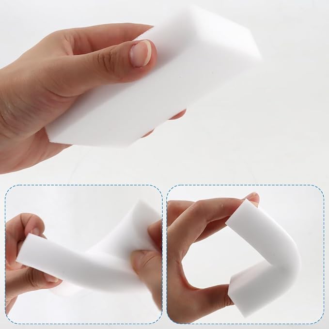 50 Pack Melamine Sponges Multi-Functional Cleaning Sponge Eraser for Household Kitchen Bathroom Bathtub Sink Melamine Sponge Foam Pads in Bulk