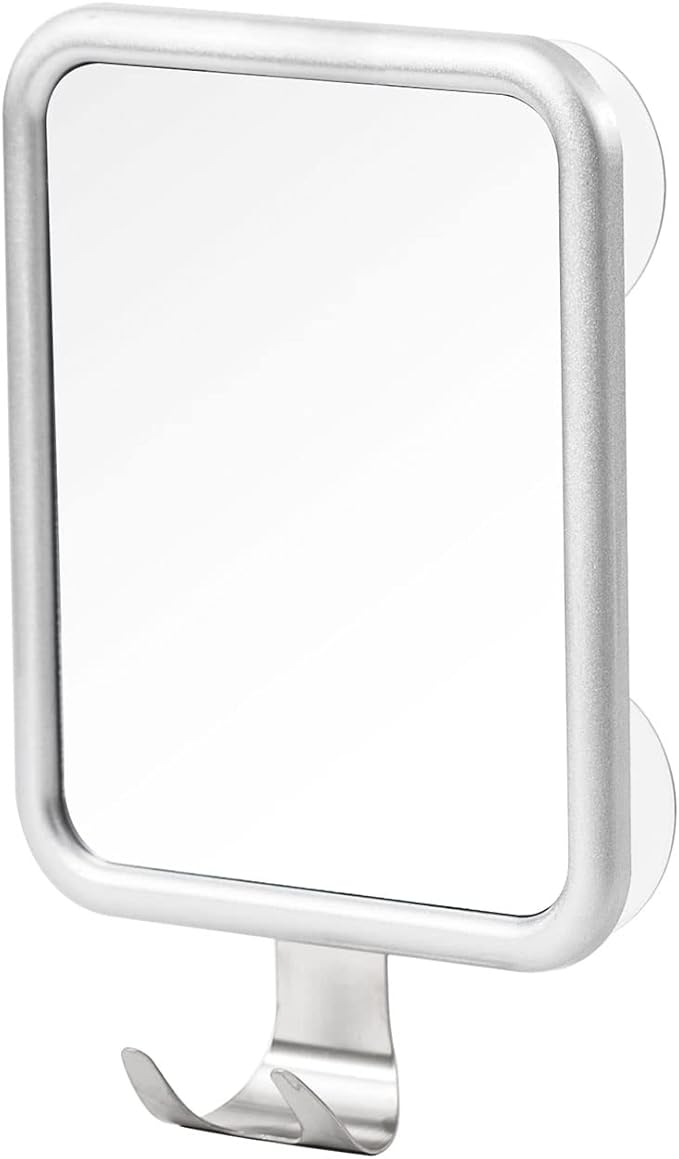 Ettori Shower Mirror Fogless for Shaving- with 4 Suctions, Anti Fog Mirror for Shower, Bathroom, Vanity, Bathtub, Razor Holder for Men